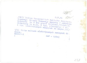 RZESZÓW - Department of Mechanized Domestic Equipment, 1976.
