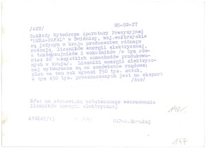 SWIDNICA. Precision Apparatus Manufacturing Plant, 1985.