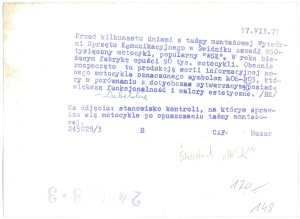 SWIDNIK. Wytwórnia Sprzętu Komunikacyjnego, 1971.