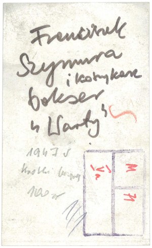 BOKS. Franiszek Szymura, 1947.