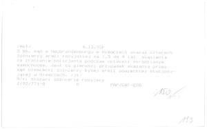 NEU Brandenburg. Conviction of Soviet Army soldiers, 1992.