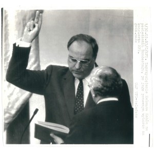 HELMUT KOHL. Zaprzysiężenie na kanclerza RFN, 1983 r.