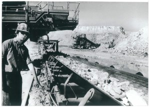 ELBINGERODE. Limestone mine, 1975.