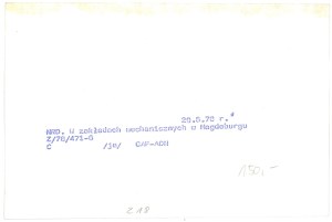 MAGDEBURG. Mechanical Works, 1978.