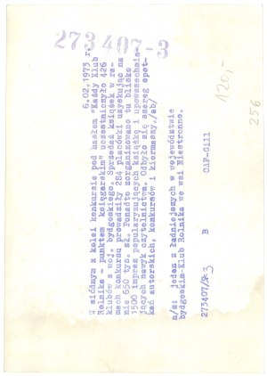 NIESTRONNO (Mogilno district). Farmer's Club, 1973.