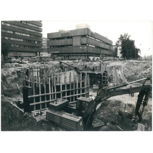 ŁÓDŹ. Budowa arterii komunikacyjnej, tzw. trasy W-Z, 1978 r.