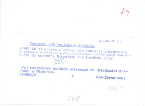 WIELUŃ. Sugar factory, 1976.