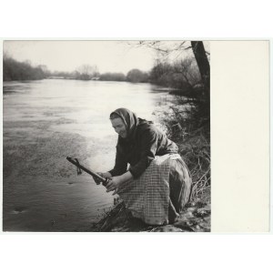 ODRA - Miedonia. Pomiar stanu wody, 1971 r.
