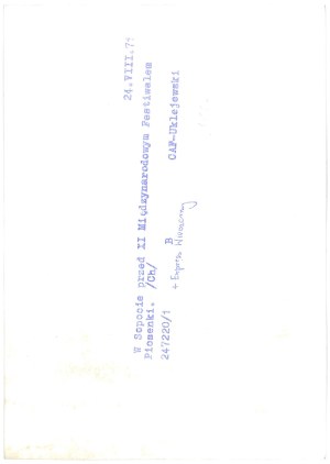 SOPOT. XI International Song Festival, 1971.