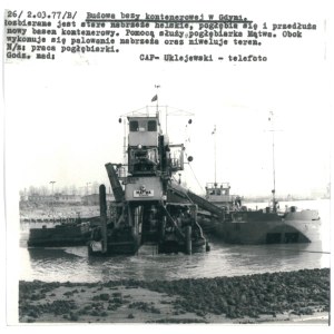 GDYNIA. Budowa bazy kontenerowej, 1977 r.