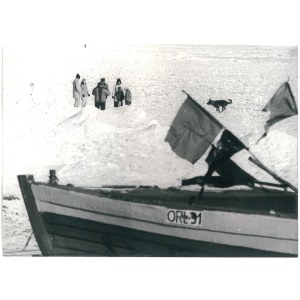 ORŁOWO (Gdynia). Zimowa plaża, 1986 r.