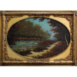 Jan Bohuszewicz, Pejzaż jesienny z rzeką, 1914