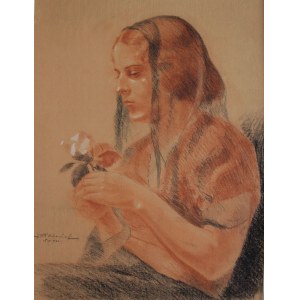 Stanisław Fabijański, Kobieta z różą, 1933