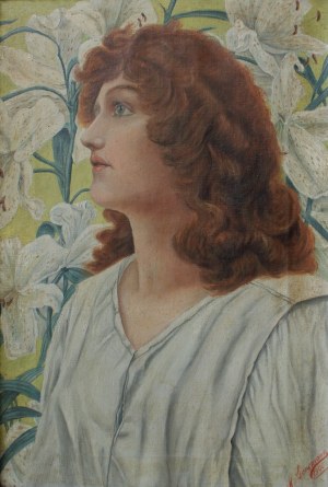 M. Goesmann, Woman among the lilies according to Henry Ryland
