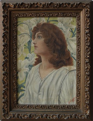 M. Goesmann, Woman among the lilies according to Henry Ryland