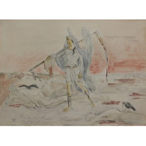 Wlastimil Hofman, Anioł śmierci [na odwrociu szkic ołówkiem]