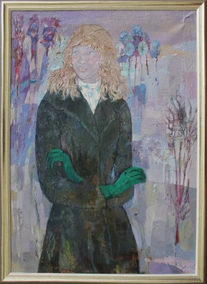 Halina [Helena] Korbik, Portrait with Landscape