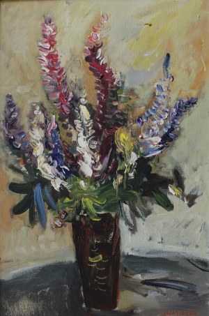 Jozef Wasiołek, Lupins in a vase
