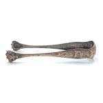 Szczypce do cukru w etui z monogramem wiązanym SA(Francja, XIX/XX w.)