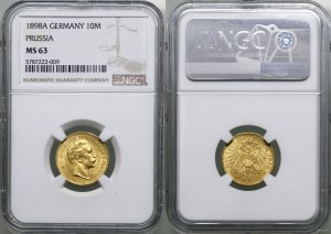 Germany, 10 marks, 1898 A, Berlin
