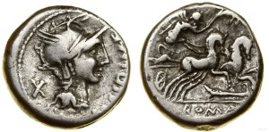 Roman Republic, denarius, (115-114 B.C.), Rome