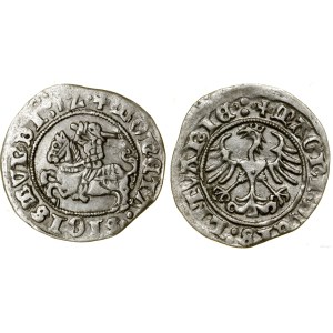 Pologne, demi-penny, 1512, Vilnius