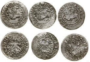 Poland, set: 3 x half-penny, 2 x 1518, 1519, Vilnius