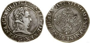 Poland, 1/2 franc, 1578 G, Poitiers