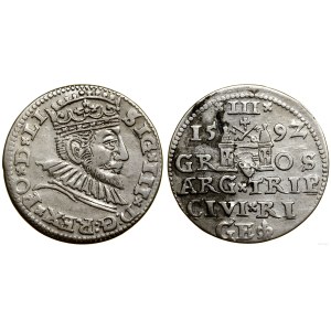 Polska, trojak, 1592, Ryga