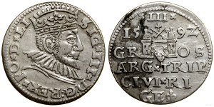 Poland, trojak, 1592, Riga