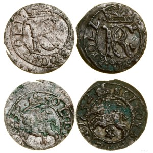 Polska, zestaw 2 x szeląg, 1652, Wilno