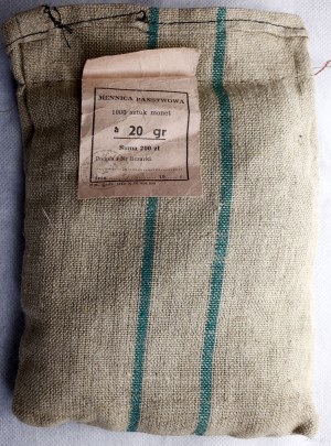Poland, mint bag - 1000 x 20 pennies, 1985(?), Warsaw