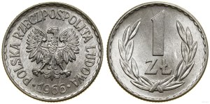 Poland, 1 zloty, 1966, Warsaw