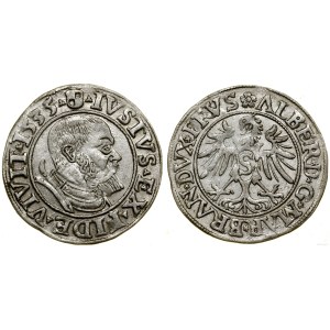 Prusy Książęce (1525-1657), grosz, 1535, Królewiec