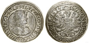 Silesia, 6 krajcars, 1674 SP, Olesnica