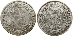 Silesia, 15 krajcars, 1663 GH, Wrocław