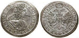 Silesia, 6 krajcars, 1714, Wrocław