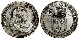 France, 1/3 ecu, 1720 S, Reims