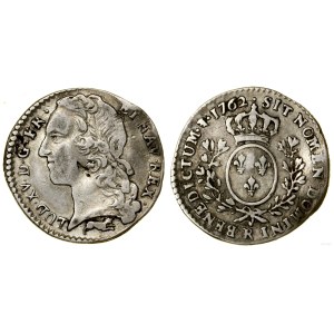 Francja, 1/10 ecu au bandeau, 1762 R, Orlean