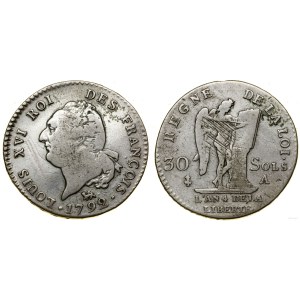 Francja, 30 soli, 1792 A, Paryż