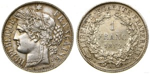 France, 1 franc, 1872 A, Paris