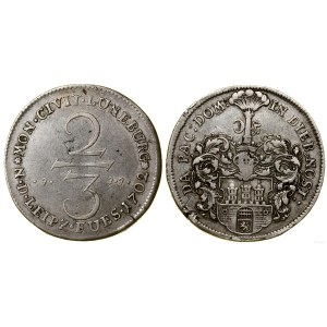 Niemcy, 2/3 talara (gulden), 1702 JJJ, Celle