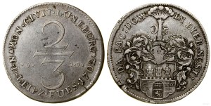 Germany, 2/3 thaler (guilder), 1702 JJJ, Celle