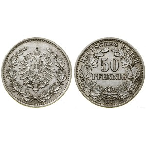 Cesarstwo Niemieckie, 50 fenigów, 1877 A, Berlin