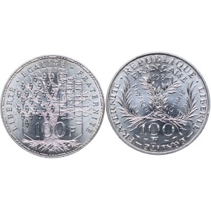 France, 100 francs 1983, 1986 (2pc).