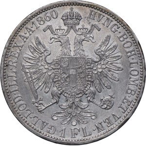 Rakousko-Uhersko, František Josef I., 1 florin 1860 A, Vídeň
