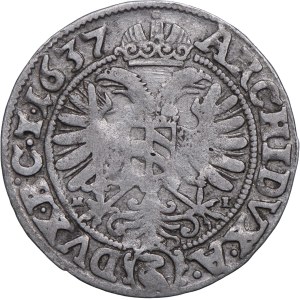 Schlesien, Ferdinand III, 3 krajcara 1637 MI, Wrocław