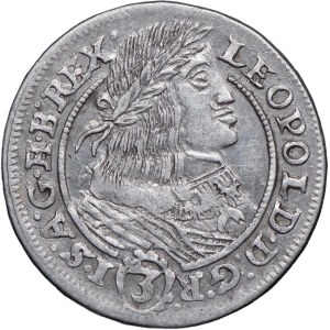 Schlesien, Leopold, 3 krajcary 1661 GH, Wrocław