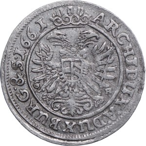 Schlesien, Leopold, 3 krajcary 1661 GH, Wrocław
