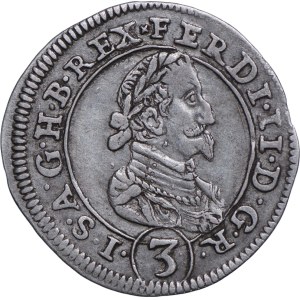 Rakousko, Ferdinand II 3 krajcars 1626, Graz